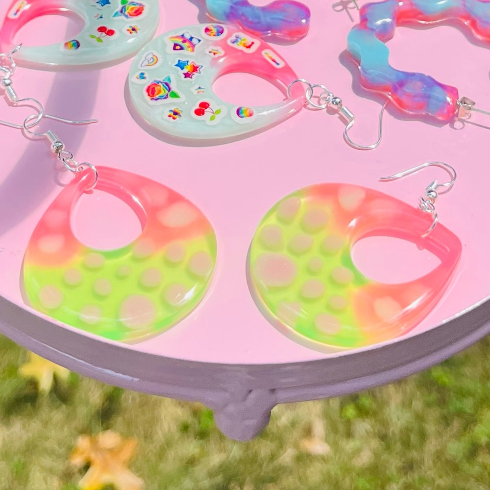 Handmade Disco Statement Earrings